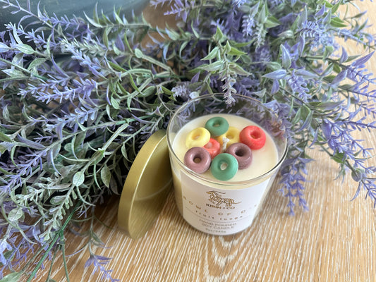 Bowl of Os Fruit Loop Soy Candle
